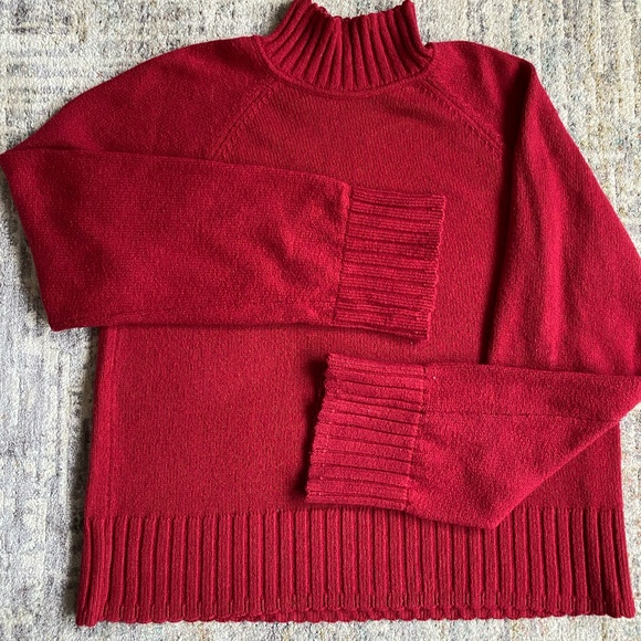 Gap CashSoft Turtleneck Sweater Red size large tall - Picture 4 of 5